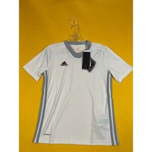 Adidas Colorado Rapids Football Jersey Top Boys Youth M 11-12Y White Gray NWT